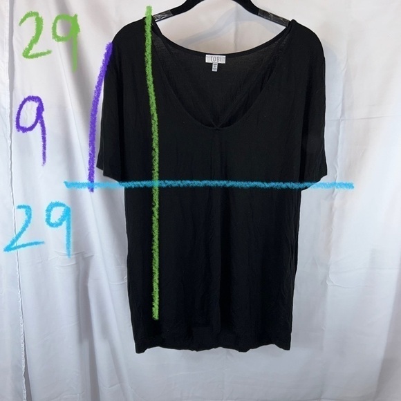 Tobi Shirt Strappy V-Neck Top Short Sleeve Pullover Flowy Oversized Top - Picture 6 of 8